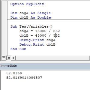 double type data