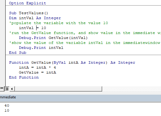 vba function byval