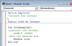 vba integer global declaration