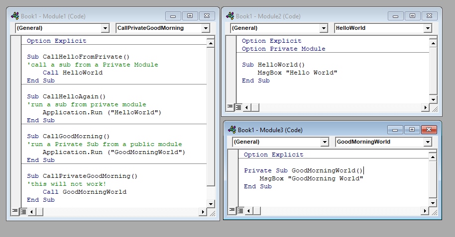 vba publicvsprivate multi modules