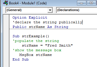 vba string global declare