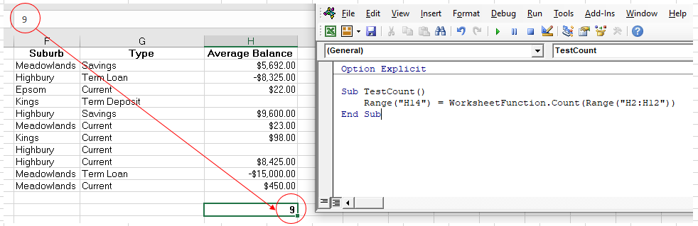 vba excel определить количество строк в таблице