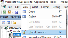 vba reference menu object browser
