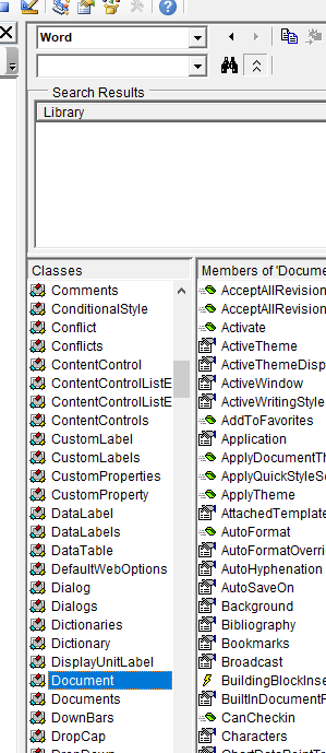 vba reference word document