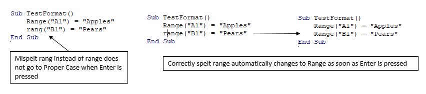 vba shortcuts range