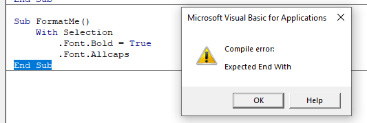 vba vbe compile error 2