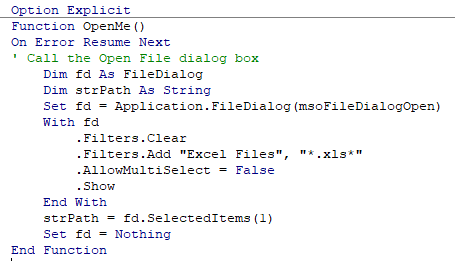 vba vbe on error resume next 