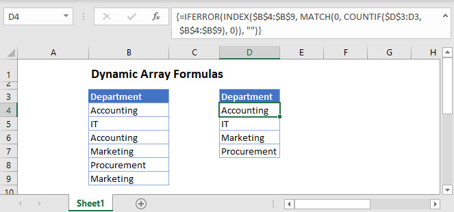 INTRO DO DYNAMIC ARRAY Formulas Examples Main