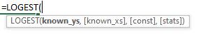 LOGEST Function