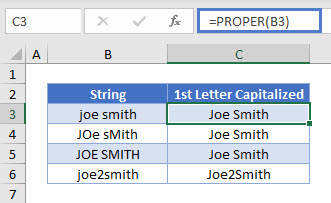 capitalize first letter proper