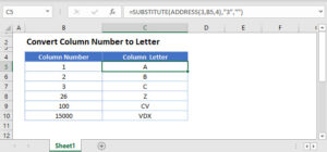 Convert Column Number to Letter - Excel & Google Sheets - Automate Excel