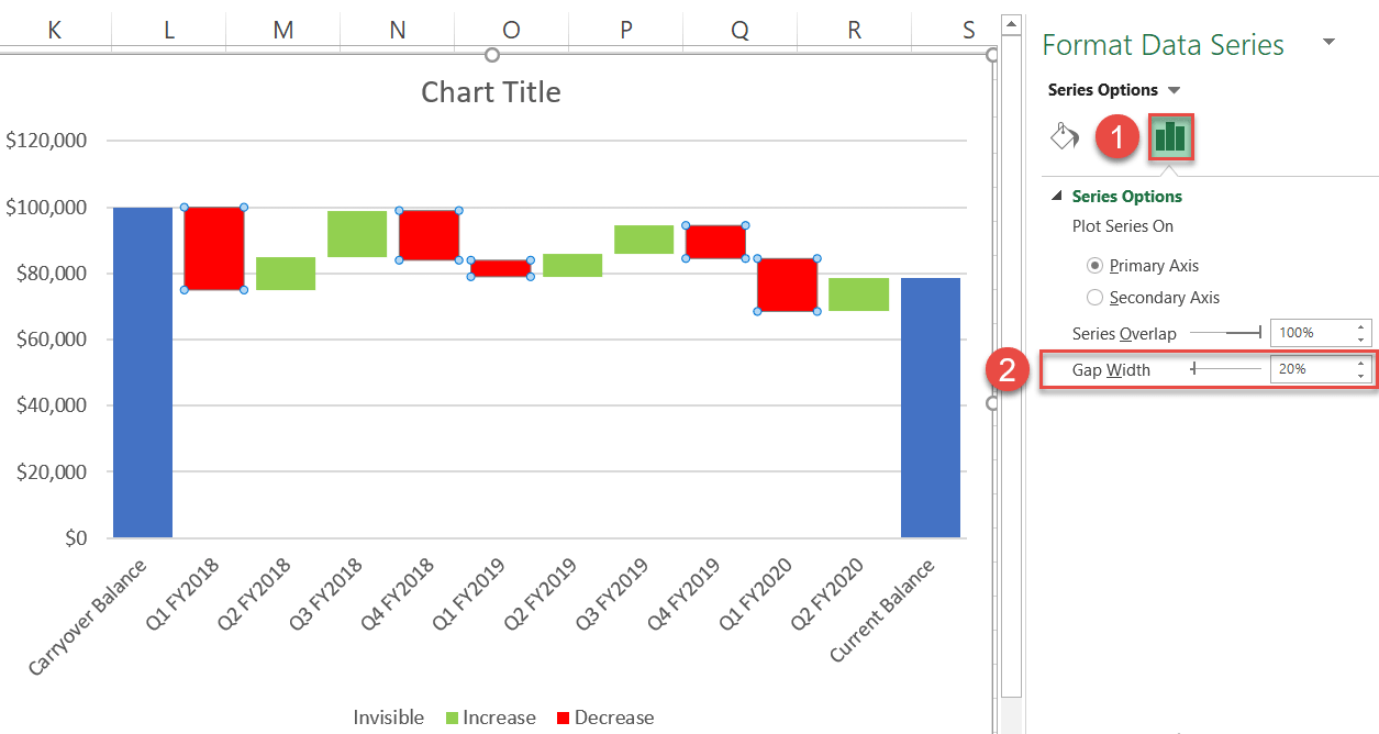 Modify the Gap Width value