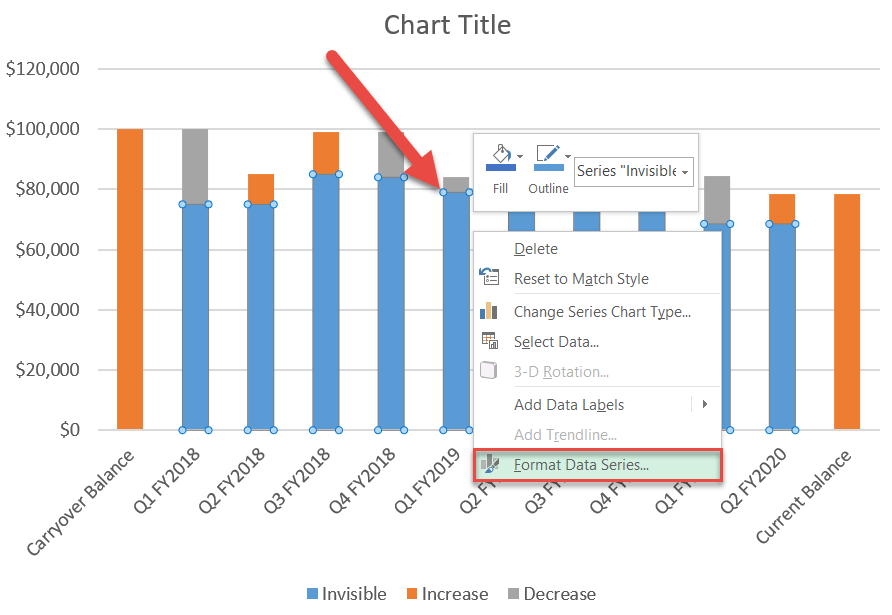 Select "Format Data Series"