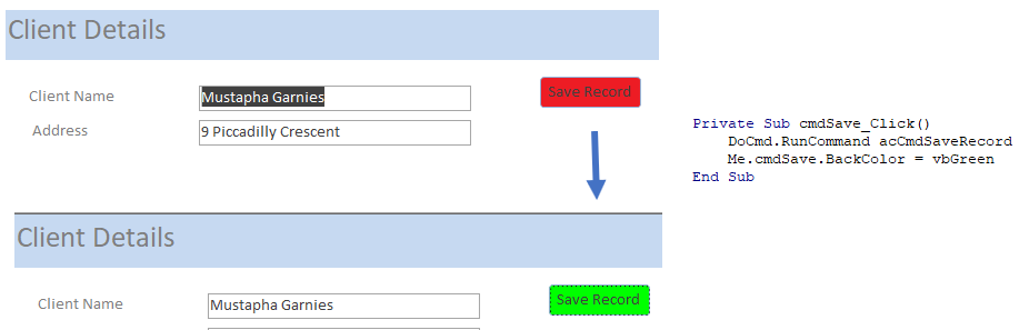 vba color change 1