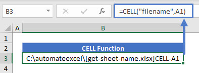 Get Worksheet Name From Formula Excel Automate Excel