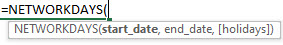 NETWORKDAYS Function