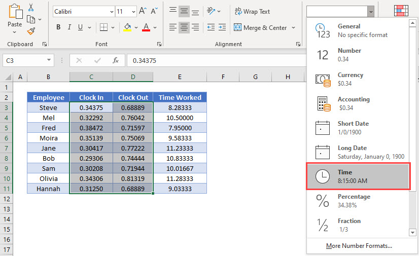 Time Format