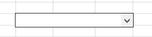 A default Excel drop-down list