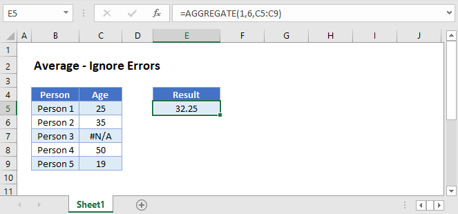 average ignore errors