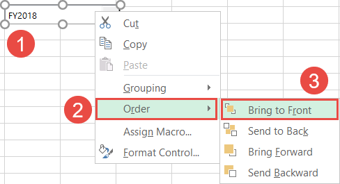 Bring the drop-down menu to the front