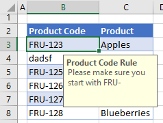 data validation message bo