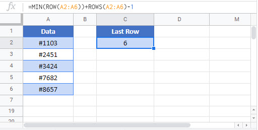 find last row Google Function