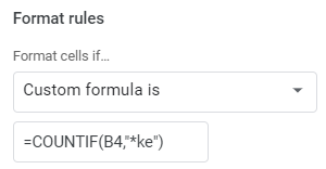 google sheets begin end with formula end