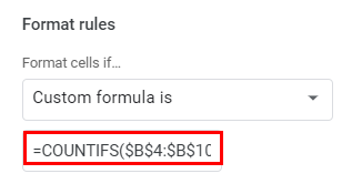 google sheets highlight duplicate rows formula