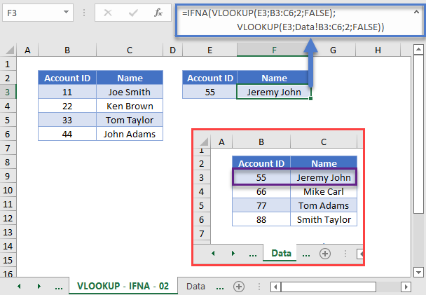 if isna vlookup in ifna function