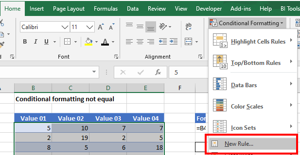 Conditional Formatting Not Equal - & Google Sheets - Automate