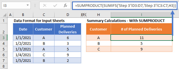 sum if multiple sheets Step03