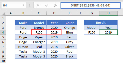 Basic lookup