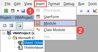 Add a new module to the workbook