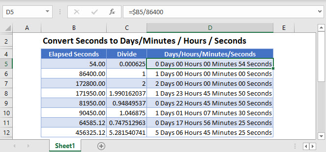 convert seconds to minutes hours Main Function