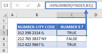 ISNUMBER FIND