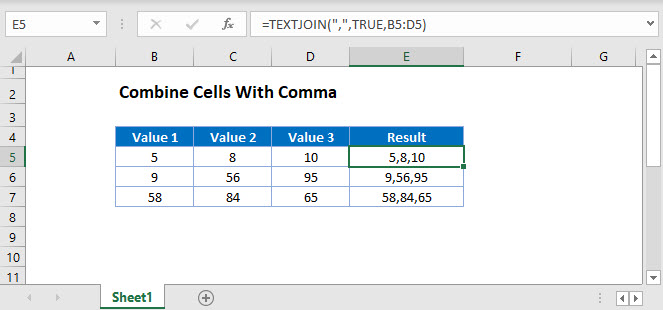 combine-cells comma Main Function