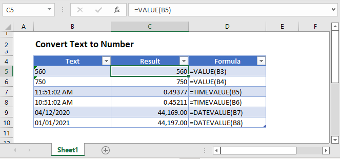 convert text number Main