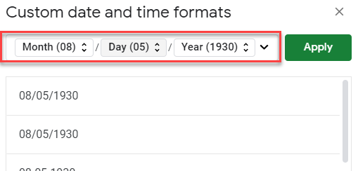 convertdate gs custom