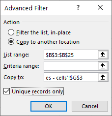 filter duplicate values 06