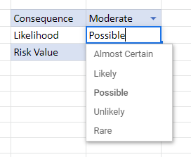 risk score bucket vlookup 17