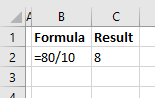 divide formula example