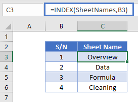 list sheet names Data