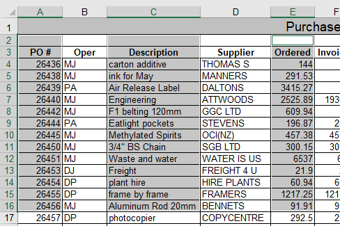 non adjacent ribbon goto selected