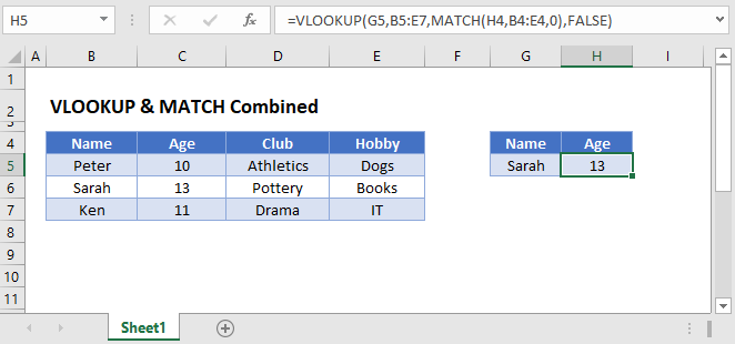vlookup match combined