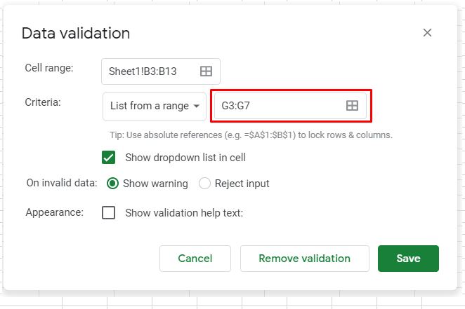 DropDownSort GoogleSheets ListRange