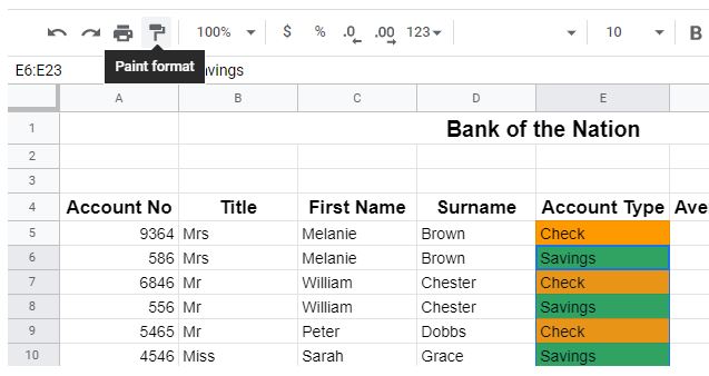 Excel Copy Conditional Formatting Google Sheets PaintFormat