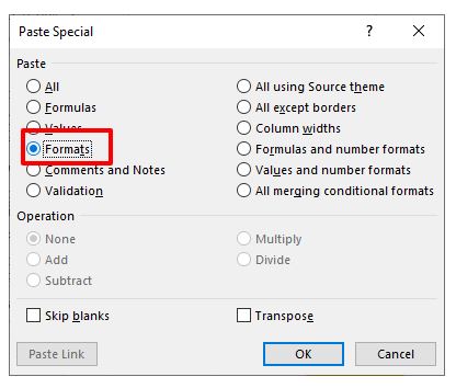 Excel Copy Conditional Formatting Paste Special Format