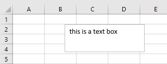Excel Insert Text Box
