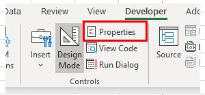 Excel TextBox Developer Properties