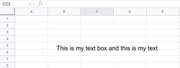 Excel Text Box Google Sheets DrawingObject